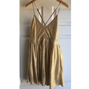 Paper Heart Gold Dress LIT Boutique